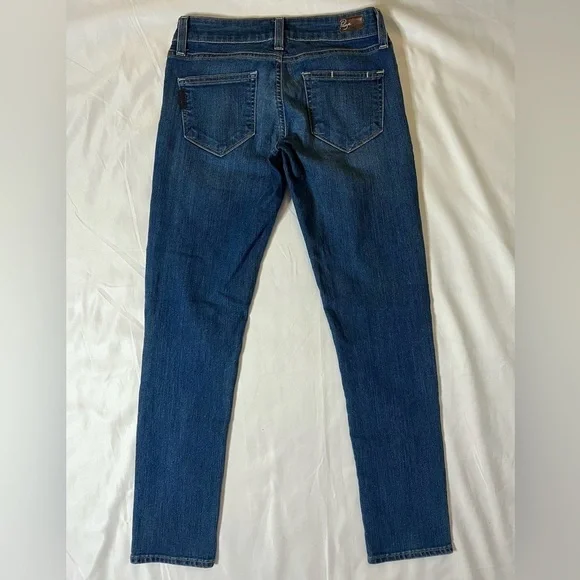 Paige Roxie Crop Skinny Medium Wash Denim Jeans 24 - Picture 3 of 13